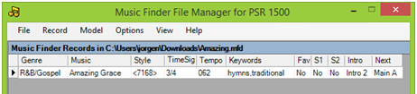 Music Finder File Format